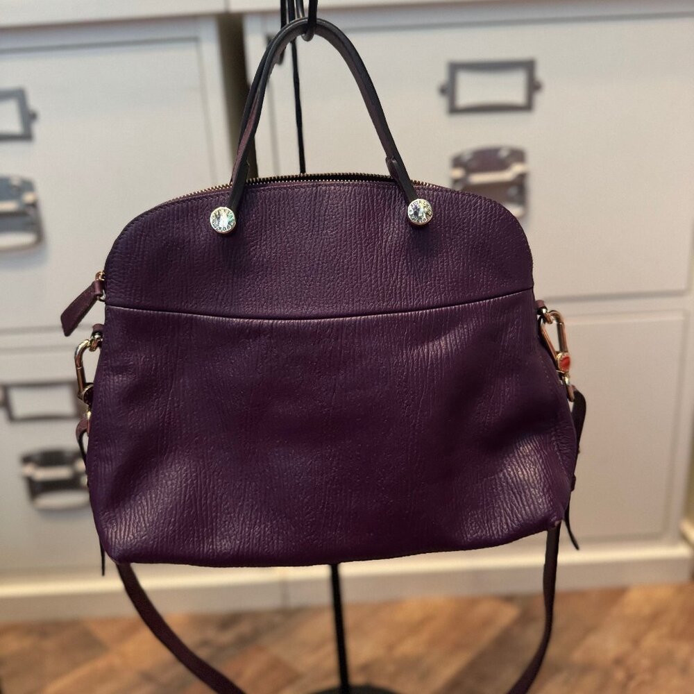 Furla Purple Leather Crossbody Bag